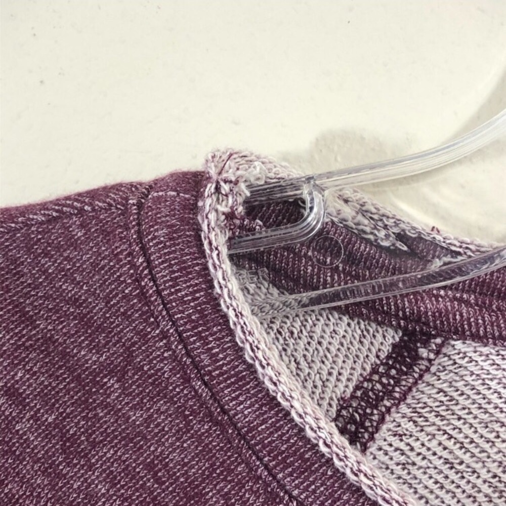ROCK & REPUBLIC - - BURGUNDY CROP SWEATSHIRT-B14 - Picture 4 of 8